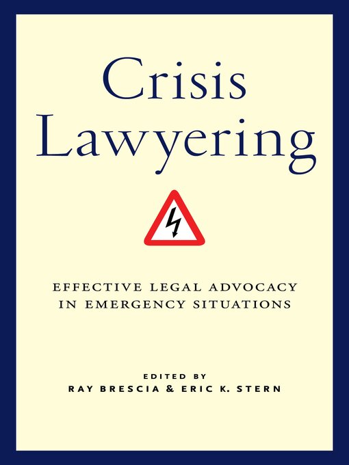 Title details for Crisis Lawyering by Ray Brescia - Wait list